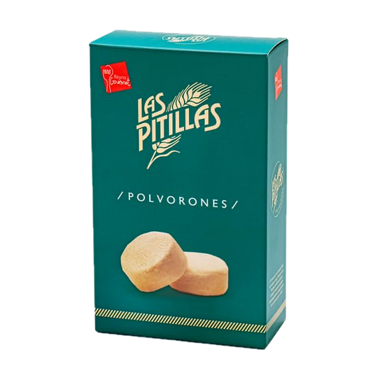 La Pitilla Polvorones - Traditional Spanish Almond Cookies 280g (9.87oz) | Authentic Recipe with Wheat Flour, Sugar, Lard & Almond Aroma | No Preservatives, No Coloring | Gourmet Spanish Pastries for Gifting