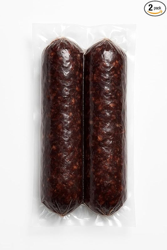 Morcilla Ibérica de Bellota – Premium Spanish Blood Sausage, Traditional Ibérico Recipe, 2-Pack