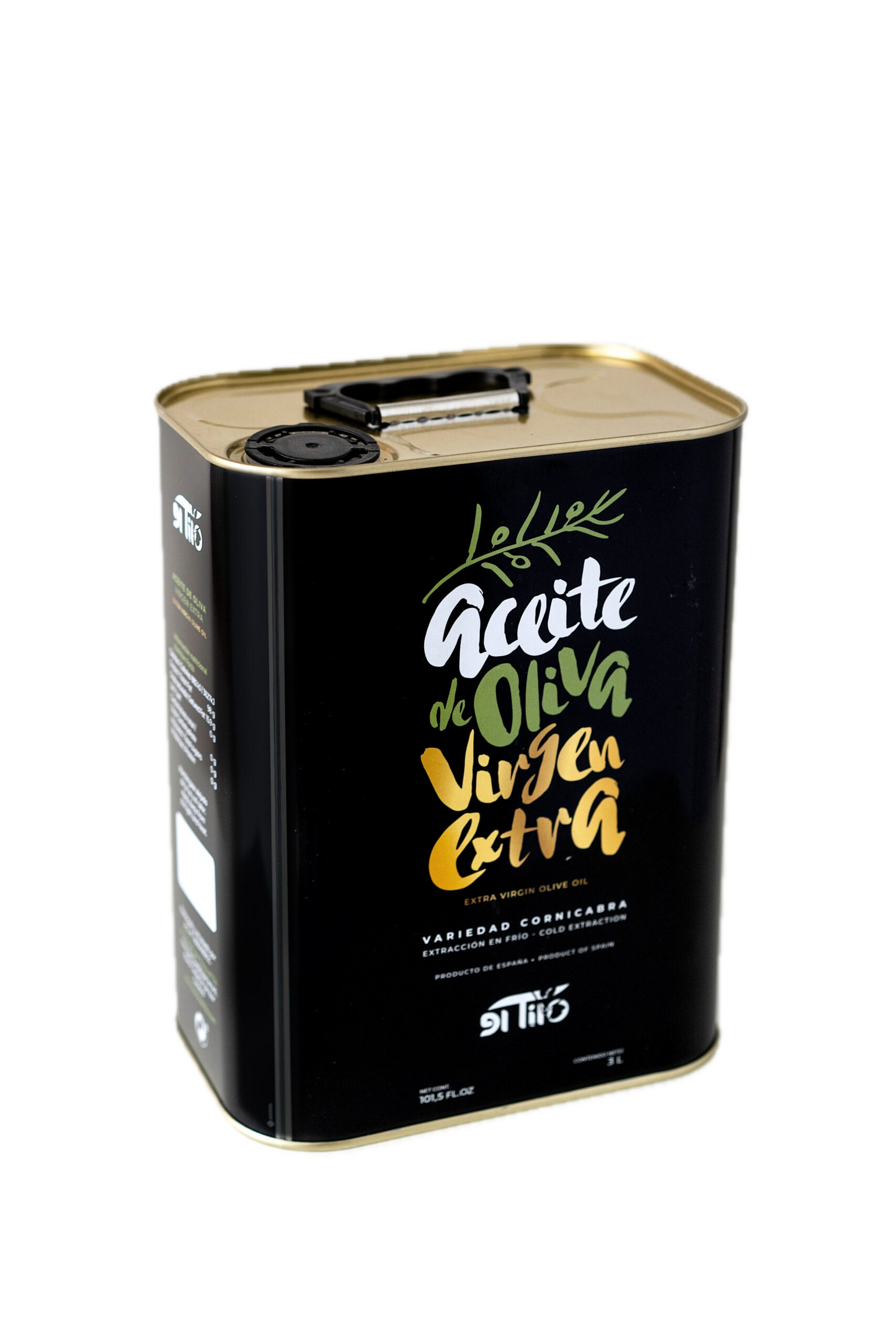 El Tilo Extra Virgin Olive Oil 3L Tin | Cold-Pressed Premium Quality | Organic Spanish Olive Oil | Ideal for Cooking, Salads & Gourmet Dishes | Rich in Polyphenols & Antioxidants | Perfect for Healthy Mediterranean Diet