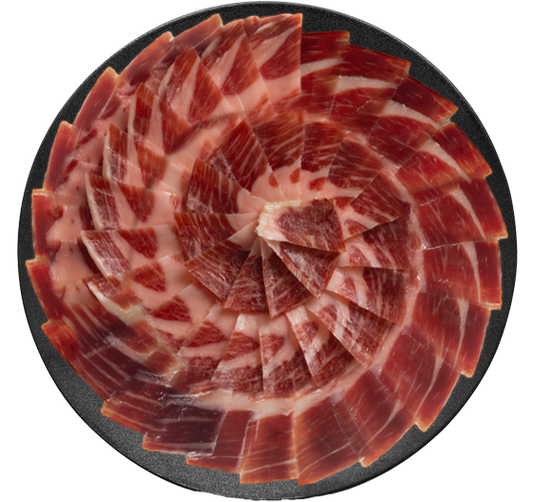 100% Iberico Grass-Fed Ham Sliced 3 oz | Premium Spanish Cured Ham, Rich Flavor, Gourmet Iberian Jamon, Authentic Thin Slices, Ready-to-Serve Charcuterie